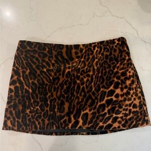 Zara Leopard Print Mini Skirt